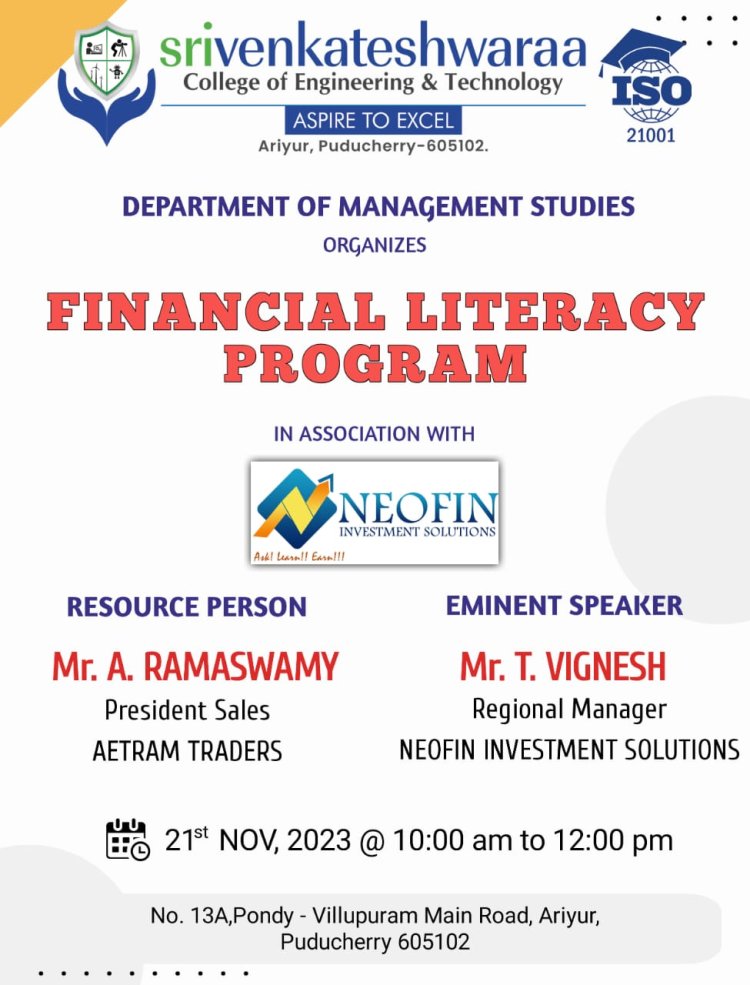 Financial Literacy Programme (DOMS Activities) for the second-year MBA students 