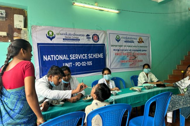 Community Dental Camp- Villianur Commune Panchayat, Uruvaiyar, Puducherry(02.12.2023-Saturday)