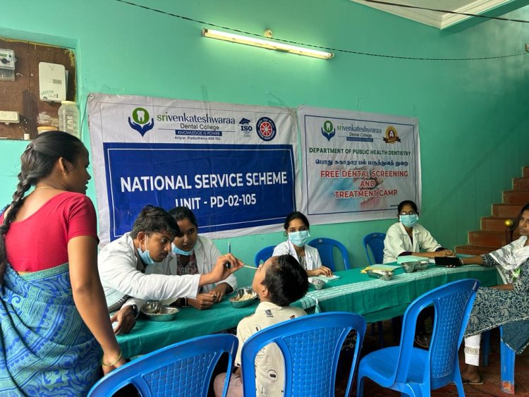 Community Dental Camp- Villianur Commune Panchayat, Uruvaiyar, Puducherry(02.12.2023-Saturday)