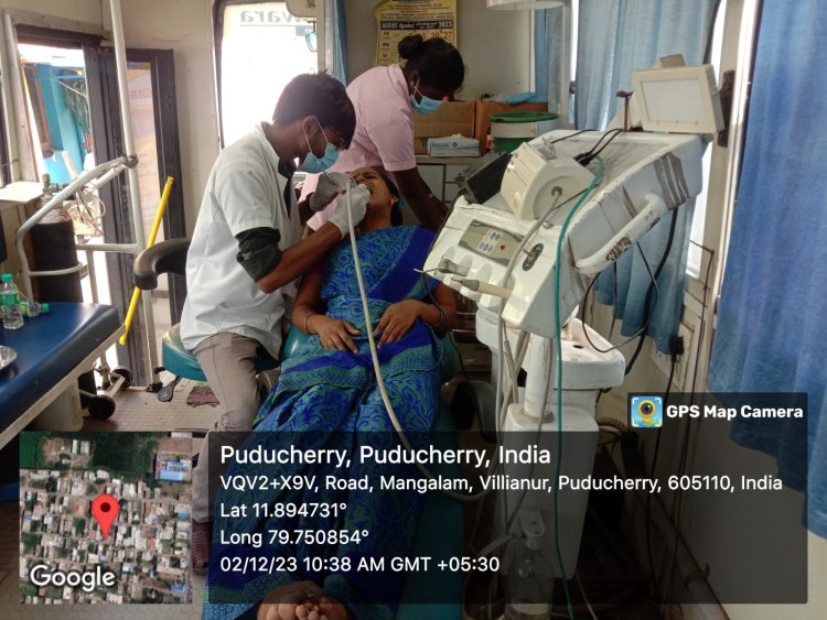 Community Dental Camp- Villianur Commune Panchayat, Uruvaiyar, Puducherry(02.12.2023-Saturday)