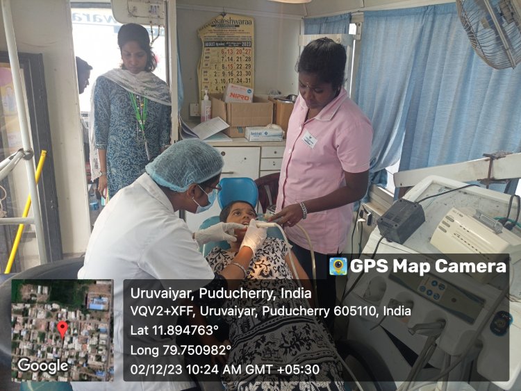 Community Dental Camp- Villianur Commune Panchayat, Uruvaiyar, Puducherry(02.12.2023-Saturday)