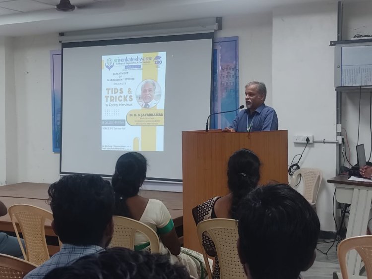 Tips and Tricks of attending Interviews Guest Lecture for II MBA Students 
