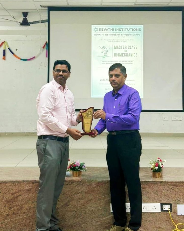  Our beloved Principal Prof.k.Anand Babu.,Mpt(Biomechanics) invited as a resource person to Revathi Institute of Physiotherapy