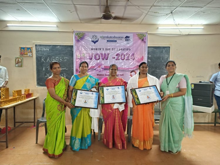 SVCET - Womens' Day Celebration at Lawspet Vallalar HS School
