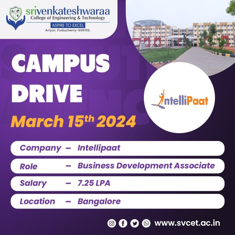 Placement Drives during January to March 2024 at SVCET