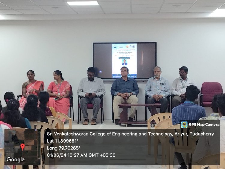 SVCET’s ISTE Student Chapter commemorated the ISTE Day 2024- Motivational Session on “The Journey of Self-discovery” on 1st June 2024