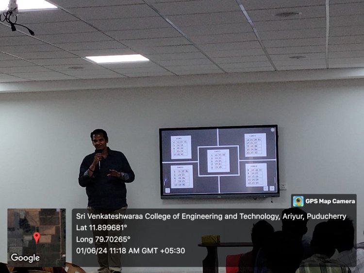 SVCET’s ISTE Student Chapter commemorated the ISTE Day 2024- Motivational Session on “The Journey of Self-discovery” on 1st June 2024