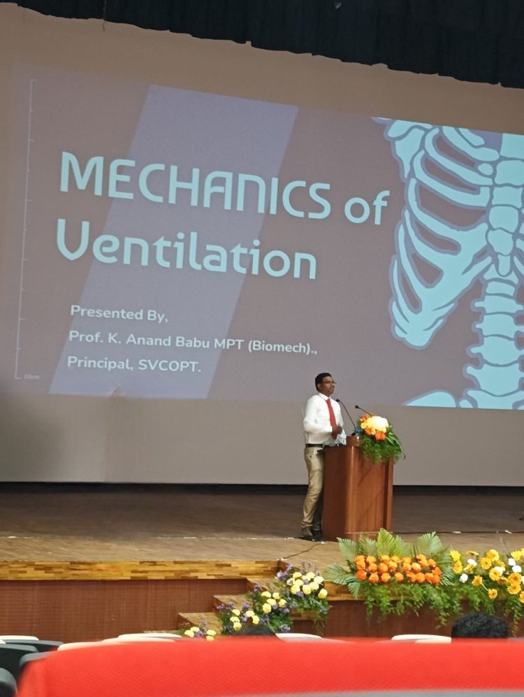 Our SVCOPT principal invited as a resource at Sri balaji vidyapeeth school of physiotherapy held on 7th june 2024