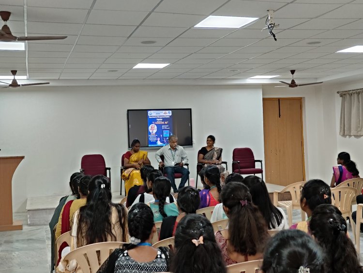 SVCET Department of Management studies organised session on I Admire AI for I year MBA students  by  Dr.K.B.Jayarraman on 13th June 2024
