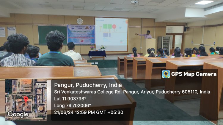 SVCET The Summer Solstice Session under the professional society The Solar Energy Society of India on 21st June 2024
