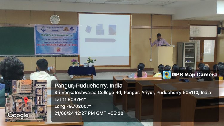 SVCET The Summer Solstice Session under the professional society The Solar Energy Society of India on 21st June 2024