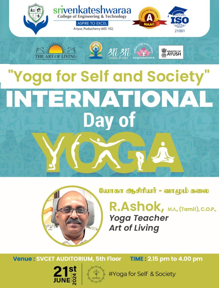 INTERNATIONAL YOGA DAY CELEBRATION ON 21-6-2024 WITH ART OF LIVING