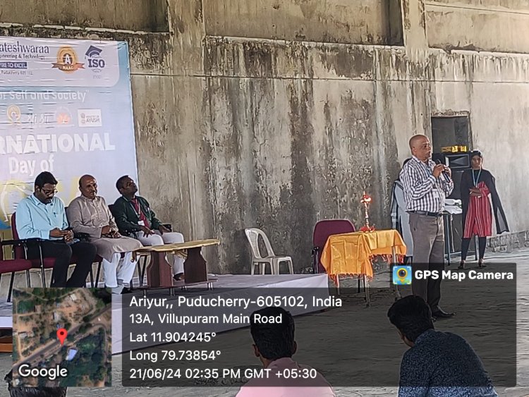 INTERNATIONAL YOGA DAY CELEBRATION ON 21-6-2024 WITH ART OF LIVING