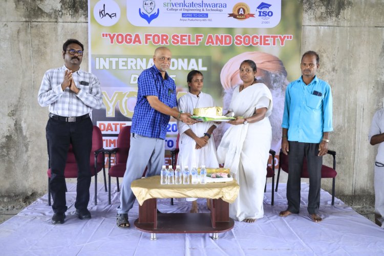 SVCET INTERNATIONAL DAY OF YOGA PROGRAMME WITH ISHA FOUNDATION ON 22-6-2024