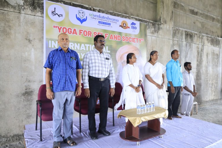 SVCET INTERNATIONAL DAY OF YOGA PROGRAMME WITH ISHA FOUNDATION ON 22-6-2024