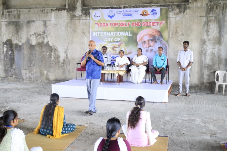 SVCET INTERNATIONAL DAY OF YOGA PROGRAMME WITH ISHA FOUNDATION ON 22-6-2024