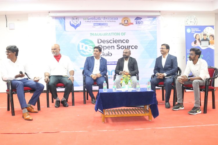 On August 28  2024 SVCET in collaboration with Touchmark Descience Pvt Ltd inaugurated the Descience Open Source Club 