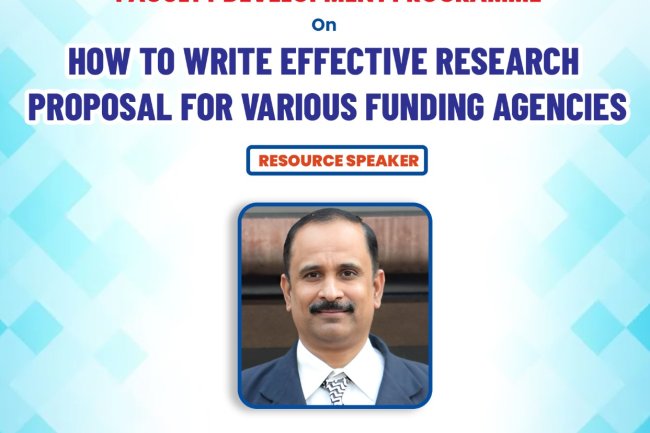 SVCET has organised FDP on how to write an effective research funding proposals to SVGI Faculties and PG Students