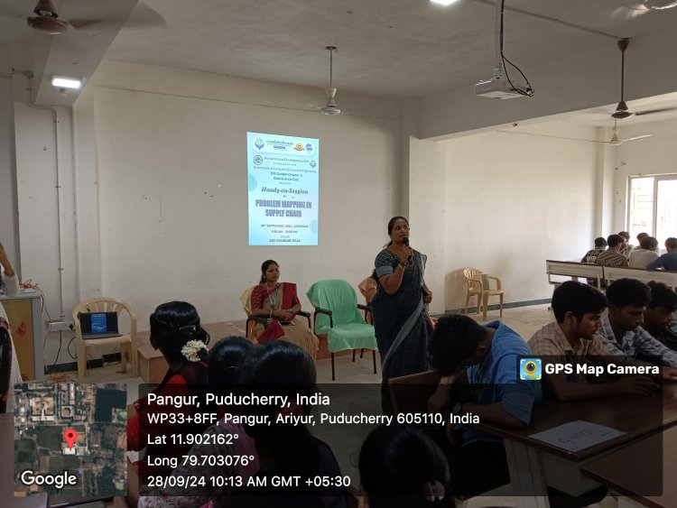 ISTE Student Chapter organized Workshop on Problem Mapping in Supply Chain Management on 28th September 2024
