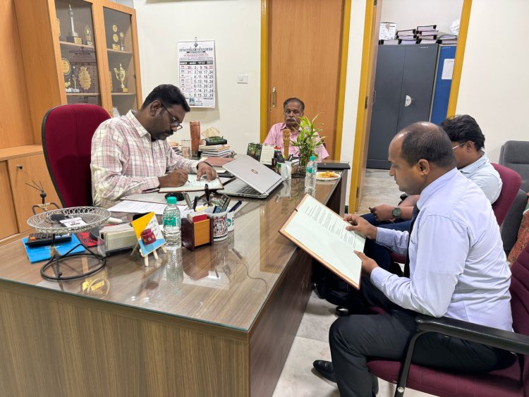 MoU signing ceremony between SVCET and ICFAI Business School  on 04 02 2025