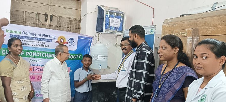 The Rotary Club of Pondicherry Aurocity, in collaboration with the Rotaract Club of Indirani College of Nursing