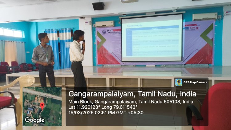 I year students participated in CSIR Sponsored One day National Conference  organised by IFET College of Engineering Autonomous on 15 March 2025