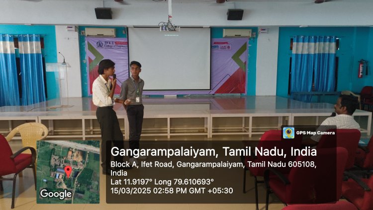 I year students participated in CSIR Sponsored One day National Conference  organised by IFET College of Engineering Autonomous on 15 March 2025