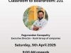 SVCET MBA Dept organized  session on Classroom to Boardroom 101 on 5th April 2025 as part of the Yi YUVA initiative