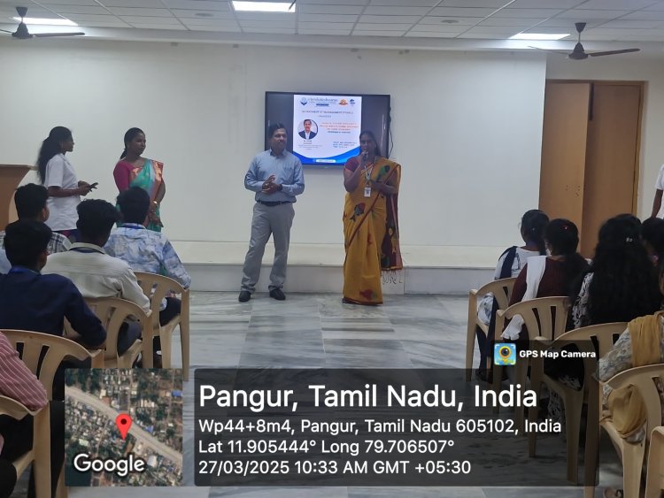 SVCET MBA Dept conducted PROFESSOR OF PRACTICE Session on 27th March 2025