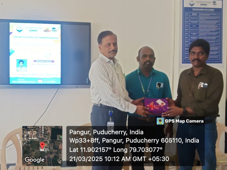 SVCET ECE Dept conducted workshop on Robotic Process Automation using IOT on 21 March 2025