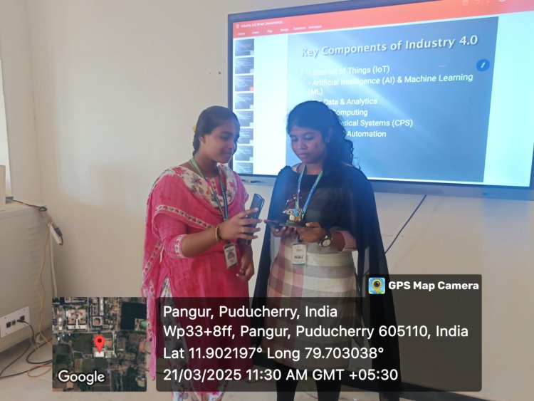 SVCET ECE Dept conducted workshop on Robotic Process Automation using IOT on 21 March 2025