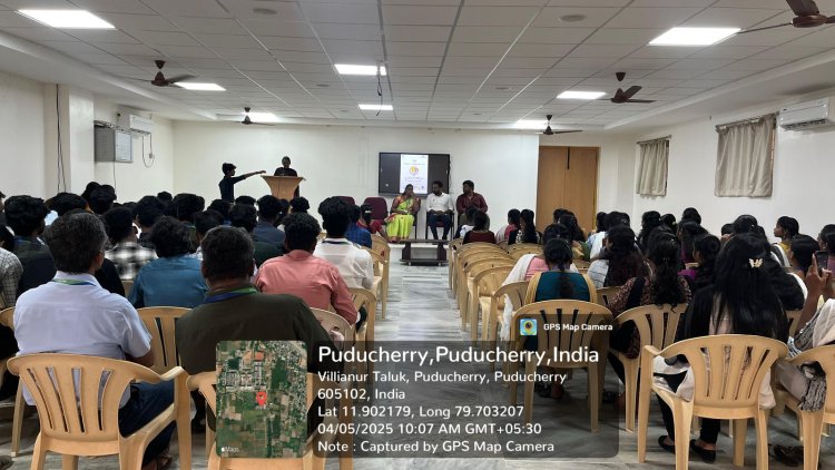 SVCET MBA Dept organized  session on Classroom to Boardroom 101 on 5th April 2025 as part of the Yi YUVA initiative