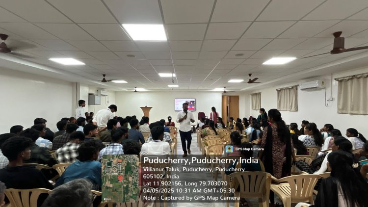 SVCET MBA Dept organized  session on Classroom to Boardroom 101 on 5th April 2025 as part of the Yi YUVA initiative