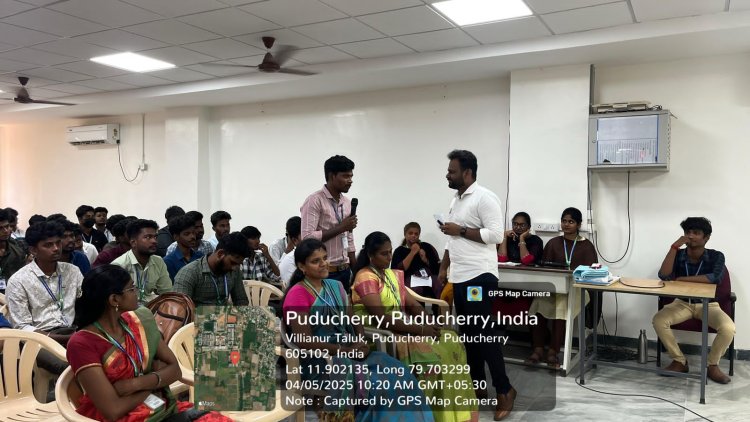 SVCET MBA Dept organized  session on Classroom to Boardroom 101 on 5th April 2025 as part of the Yi YUVA initiative