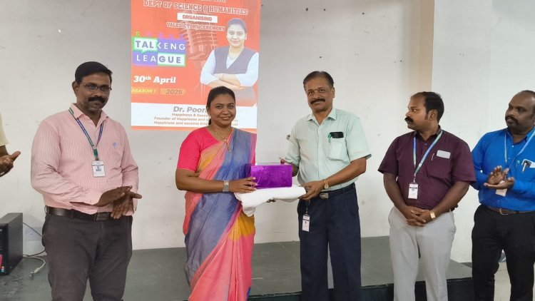 TALKENG LEAGUE 2025 a communication skills development programme for first year BTech students on 30th April 2025