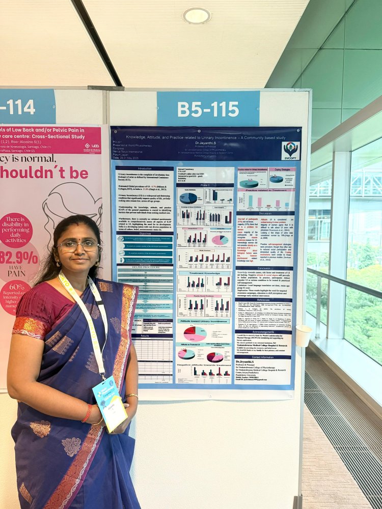 Global Spotlight: Dr. Jeyanthi. S, honoured by the World Physiotherapy Congress