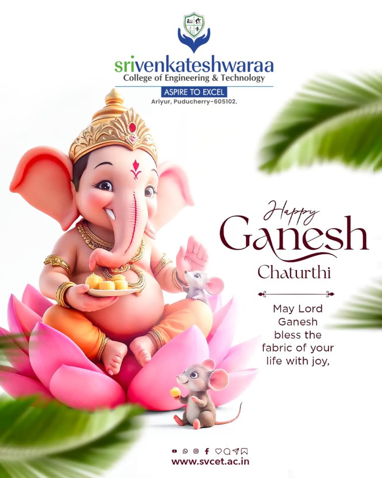SVCET Celebrated Vinayagar Chaturthi with Eco-friendly Idol Making Contest