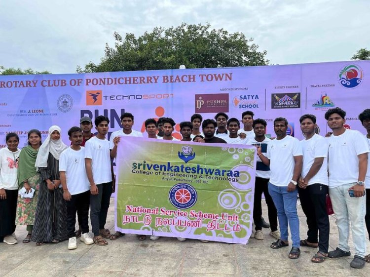 SVCET NSS PROGRAMME Run for Change  For Special Kids on 31st August 2025 at Gandhi Statue Beach Road Pondicherry