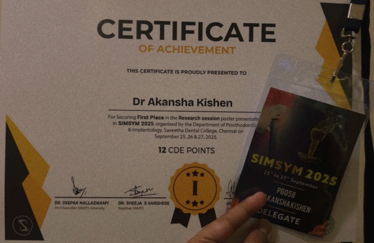 First Place in the Research session