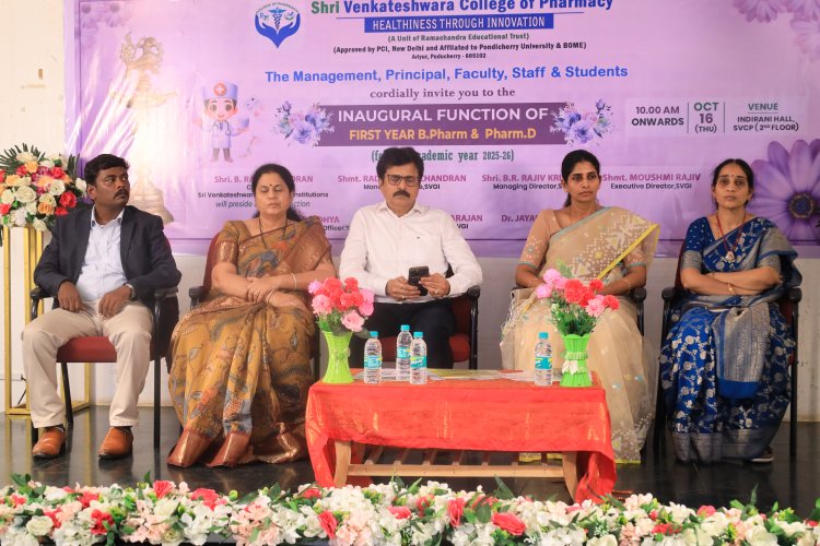 Shri Venkateshwaraa College of Pharmacy Inaugural Function 2025