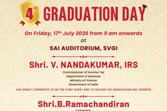 4th Graduation Day of SVCET was successfully held on July 17  2026 for 2019 to 2023 and 2020 to 2024  MBA 2022 to  2024 batch