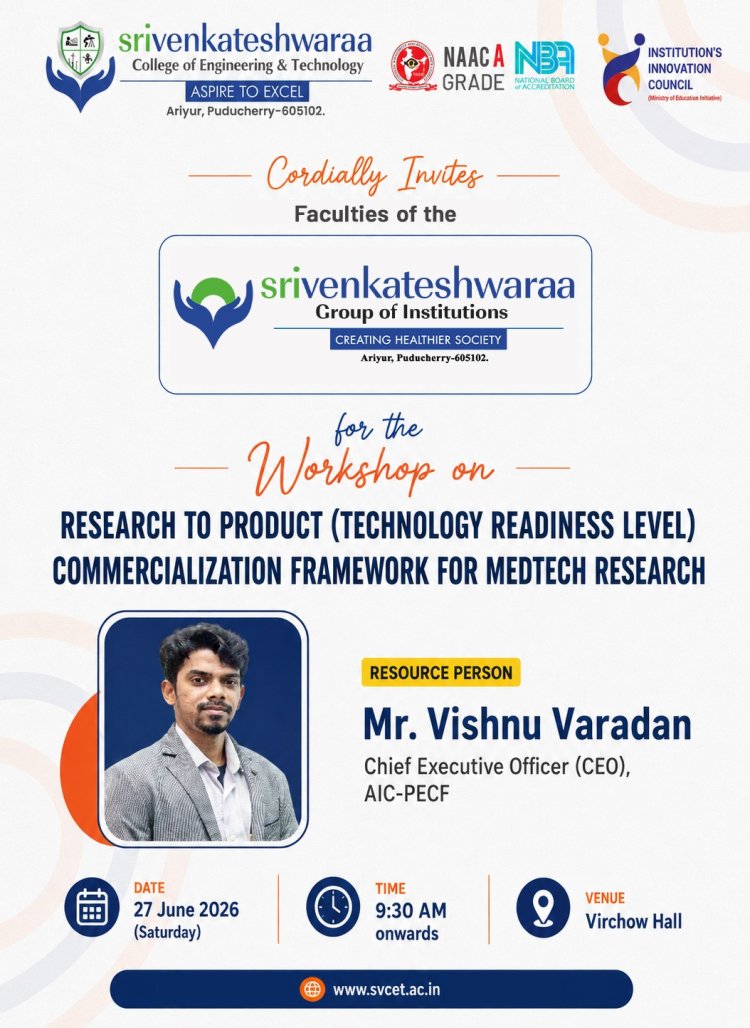 SVCET   have organized R & D talk for all faculty members of SVGI on 27.06.2026